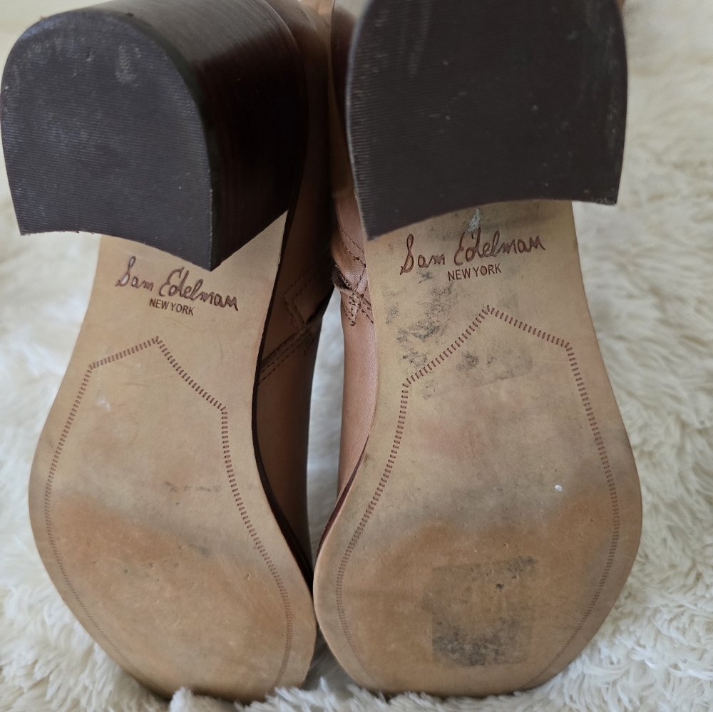 Sam Edelman Cognac Leather Over the Knee Boots size 8.5 - Picture 9 of 14